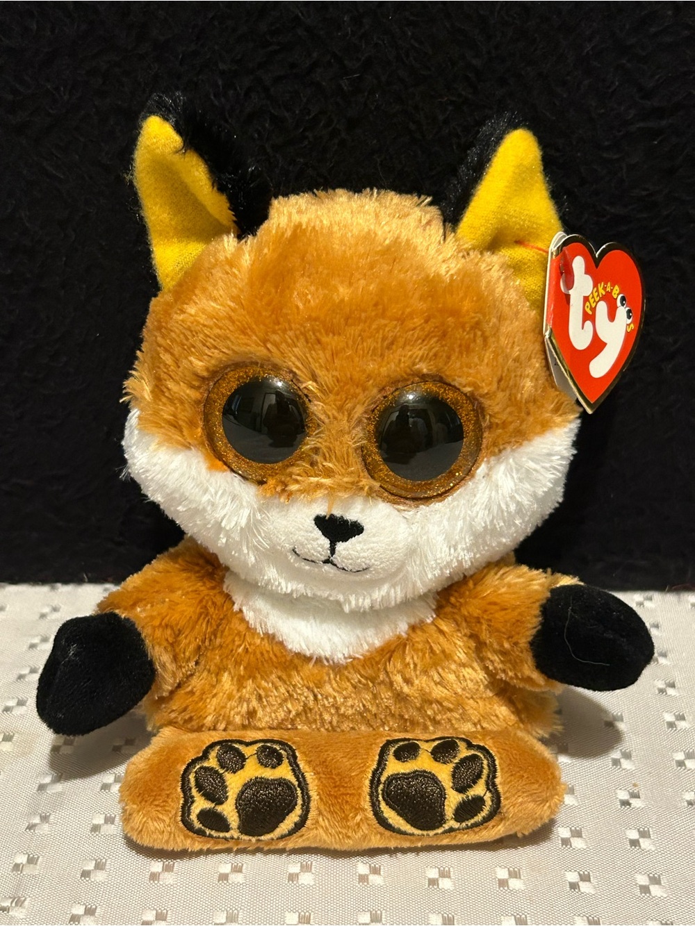 Ty Peek-A-Boo Phone Holder with Screen Cleaner Bottom Sly the Fox 5"